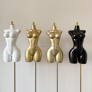 Maniquí de Torso Femenino BBL <span class=keywords><strong>con</strong></span> Curvas, Medio Cuerpo, Caderas y Busto <span class=keywords><strong>Grandes</strong></span>, Hecho de Fibra de Vidrio Duradera, Estilo Brasileño Dorado - Product Image 1