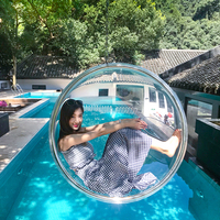 Chaise suspendue transparente en PC, durable, en polyester, pour extérieur, patio, jardin, maison, salon, cour, balcon