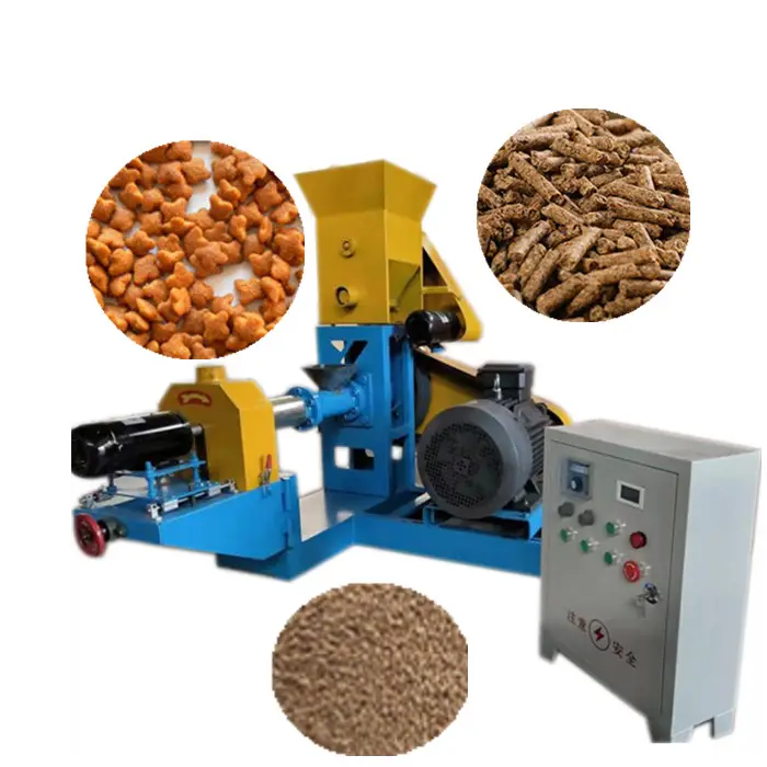 High performance animal feed making machine cat dog food make fish food making machine floating extruder machine fish feed price