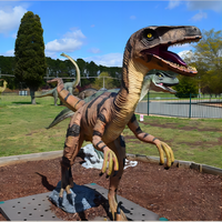 Modèles de dinosaures animatroniques grandeur nature Jurassic Park Animatronics pour parc d'attractions