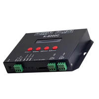 Iluminación inteligente Programable DMX512 Controlador de K-8000C SPI 1024 Píxeles Tarjeta SD Pixel Controlador LED