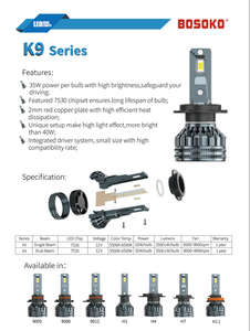 Đèn Gương Chiếu Sáng Xe Hơi Chip CSP Siêu Sáng 24V K9 Xe Tải 12V Y6 EMC 9005/HB3 Đèn Pha <span class=keywords><strong>LED</strong></span> Chùm Sáng Thấp 9006/HB4 - Product Image 6