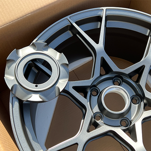 Jantes forgées en aluminium 6061-T6 de 20 pouces, modèle 5326F, finition satinée or, noir satiné, gris canon, pour Porsche 718 - Product Image 5