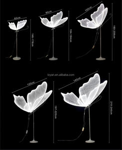 Décorations <span class=keywords><strong>de</strong></span> mariage modernes et simples avec des papillons artificiels <span class=keywords><strong>de</strong></span> couleur personnalisée, lumières suspendues, grand <span class=keywords><strong>fond</strong></span> - Product Image 4