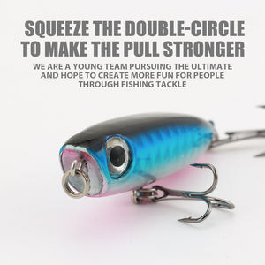 Leurre de pêche TGD Best Ishing Lure Popper 45mm 3.7g, leurre de surface, appât de pêche, yeux 3D, leurres durs <span class=keywords><strong>pour</strong></span> <span class=keywords><strong>la</strong></span> pêche au black-bass, au brochet, à <span class=keywords><strong>la</strong></span> <span class=keywords><strong>truite</strong></span>, flottant - Product Image 3
