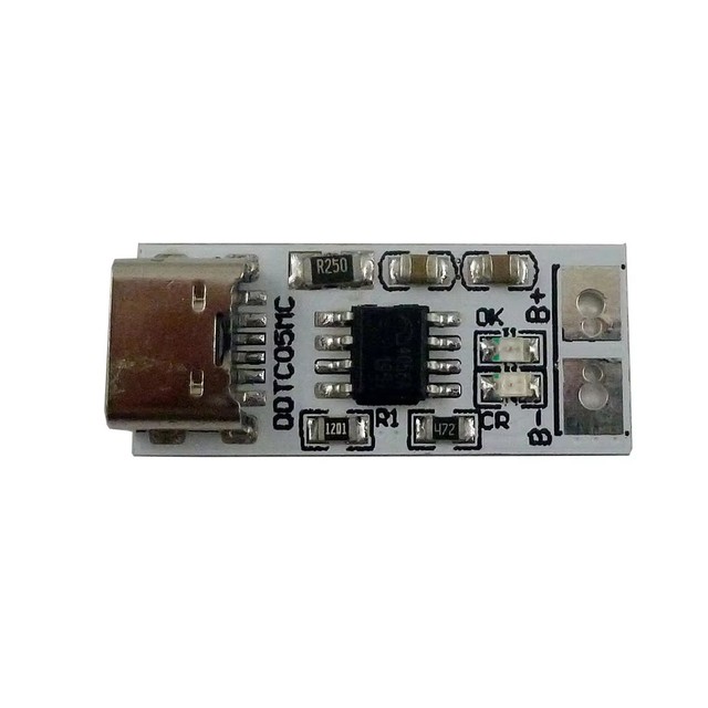 USB-C USB 5V to 4.2V 4.35V Li-ion Li-Po Lithium Battery Charger Module for 3.7V 3.8V 18650 Cell Phone Battery