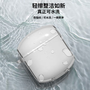 Étui transparent antichoc en plastique pour écouteurs avec finition givrée et design moulé sur mesure - Product Image 2