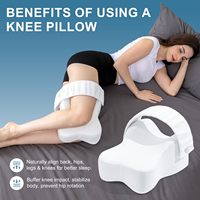 Coussin orthopédique en mousse à mémoire de forme en U pour genoux, confort de sommeil, coussin de genouillère pour hôtel, positionnement des jambes, soutien lombaire