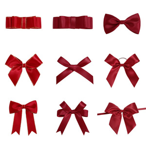 <span class=keywords><strong>Noeud</strong></span> <span class=keywords><strong>papillon</strong></span> de Noël double couche côtelé en polyester fait main pour <span class=keywords><strong>couture</strong></span>, emballage <span class=keywords><strong>DIY</strong></span>, décoration, vente en gros, boîte cadeau - Product Image 1