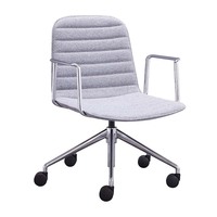Fauteuil pivotant modulaire en tissu pour salon, base en alliage d'aluminium, design moderne, hauteur réglable, mousse moulée, pour hôtel et chambre à coucher