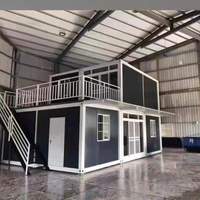 Villa de luxe moderne en conteneur d'acier de 20 pieds, portable, avec chambre, pour bureau ou école