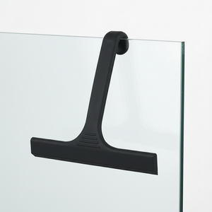 Nueva Escobilla de Silicona para Ducha con Soporte, para Limpiar Puertas de Vidrio de Baño, Cocina y Auto, Color Negro - Product Image 1
