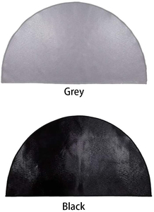 Tappeto Semicircolare Nero Ignifugo e Impermeabile <span class=keywords><strong>per</strong></span> Caminetto, Facile da Pulire, Protegge il Pavimento da Scintille e Braci - Product Image 3