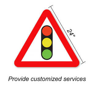Personalizzazione professionale standardizzata riflessione impermeabile ignifuga di alta qualità triangolo di avvertimento di sicurezza cartello - Product Image 3
