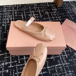 Zapatos Planos de Ballet de Cuero Genuino para Mujer, Diseño de Alta Calidad con Lazos de Seda y Satén, Pantuflas Casuales para Caminar, Aptas para Todas las Temporadas - Product Image 3