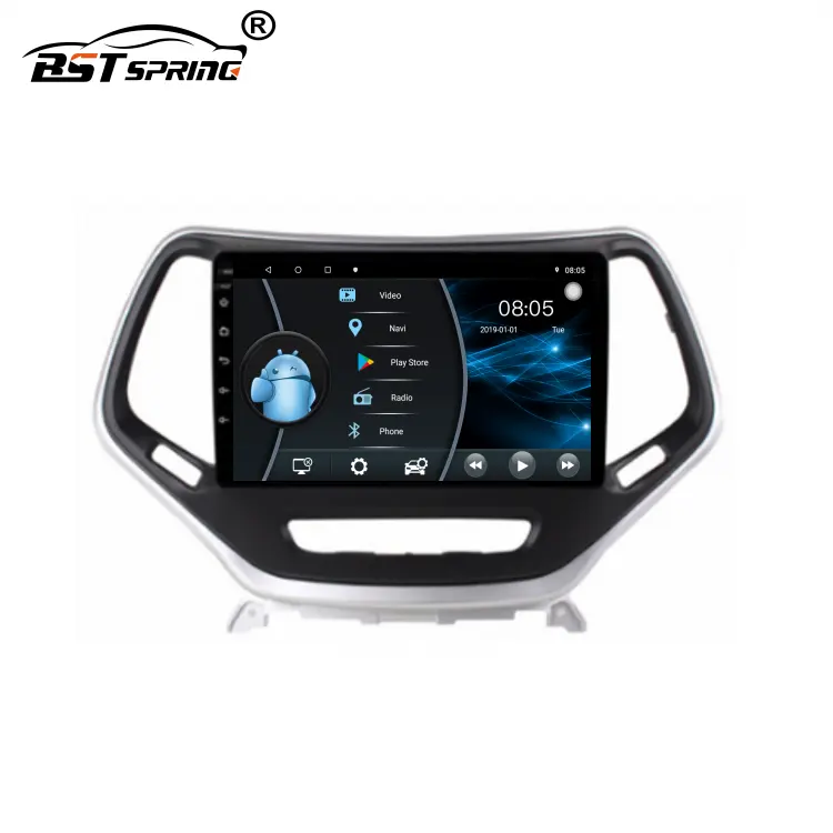 bosstar Android 2.5d Gps Navigation System Car Radio For Jeep Cherokee 2014-2018 Car Video Dvd Player