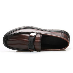 Zapatos de Vestir Casuales de Cuero Vacuno de Primera Calidad con Logotipo Personalizado, Mocasines Planos de Diseño de Lujo para Hombre - Product Image 5