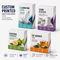 Boîte en carton blanc avec revêtement perlé, papier cartonné offset 400 g/m², pour L-Carnitine liquide, bloqueur de glucides, brûleur de graisse Garcinia Cambogia