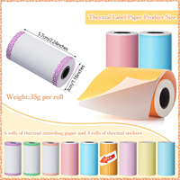 Étiquettes thermiques continues Nanwang 57x30mm 53x28mm, autocollantes colorées, imperméables, avec pelliculage brillant, papier thermique de qualité supérieure