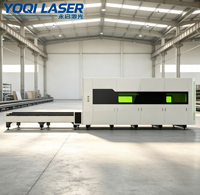 Máquina de Corte Láser de Fibra CNC YOQI X2 con Mesa Intercambiable para Acero Inoxidable, Aluminio y Chapa Metálica, Refrigeración por Agua, 3000W