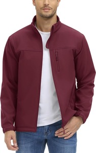 Men's <b>Lightweight</b> Winter Jacket Enhanced Breathability Softshell Weatherproof Windproof Stand Collar <b>Long</b> Waterproof Fabric <b>Coat</b> - Product Image 2