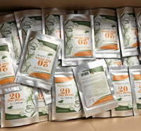 Thé aromatisé aux fruits emballé dans un sachet de thé en nylon