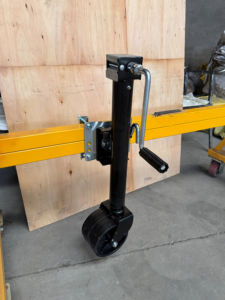 Roulette de manutention pliable pivotante pour remorque avec double roue, fixée par boulons, pour attelage de remorque - Product Image 3