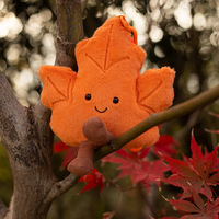 Nouveau porte-clés décoratif en forme de feuille d'érable en peluche, ornement de voiture, mignon, rembourré en coton PP, pendentif unisexe, cadeau