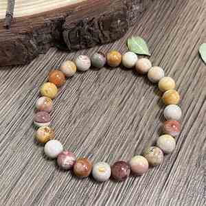 Bracelet en pierre naturelle avec perles de verre colorées, vitalité et force de vie, emballage d'exportation sécurisé de qualité supérieure, garantie de qualité, carte - Product Image 2
