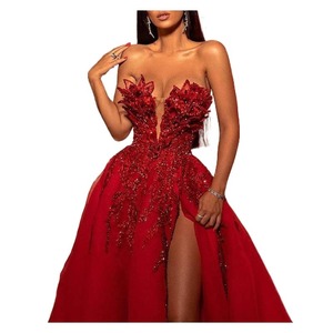 Personnalisé <span class=keywords><strong>femme</strong></span> anniversaire rouge Sexy robes paillettes fendues une épaule <span class=keywords><strong>voilée</strong></span> <span class=keywords><strong>robe</strong></span> de <span class=keywords><strong>soirée</strong></span> formelle pour les femmes vêtements Abendkleid - Product Image 1