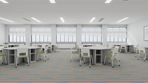 25x100 שטיח אפור לפרויקטים מסחריים, אריחי שטיח נגד החלקה עם אריחי שטיח בהתאמה אישית - Product Image 4