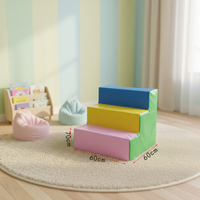 Usine de haute qualité pour enfants Naughty Castle Escabeau tricolore doux anti-collision et antidérapant
