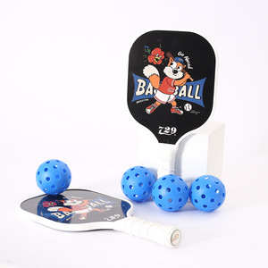 Ensemble de raquettes de pickleball OEM en fibre de verre avec logo personnalisé, vente en gros, directement de l'usine, 2 raquettes, 4 balles, sac, kit professionnel, 2 raquettes, 4 balles - Product Image 4