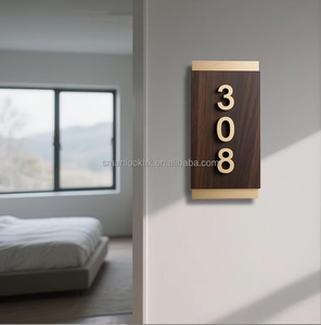 Sinon แผ่นทองเหลืองสำหรับประตูทางเข้าบ้าน, แผ่นประตูทางเข้าโรงแรมดีไซน์ใหม่ - Product Image 4