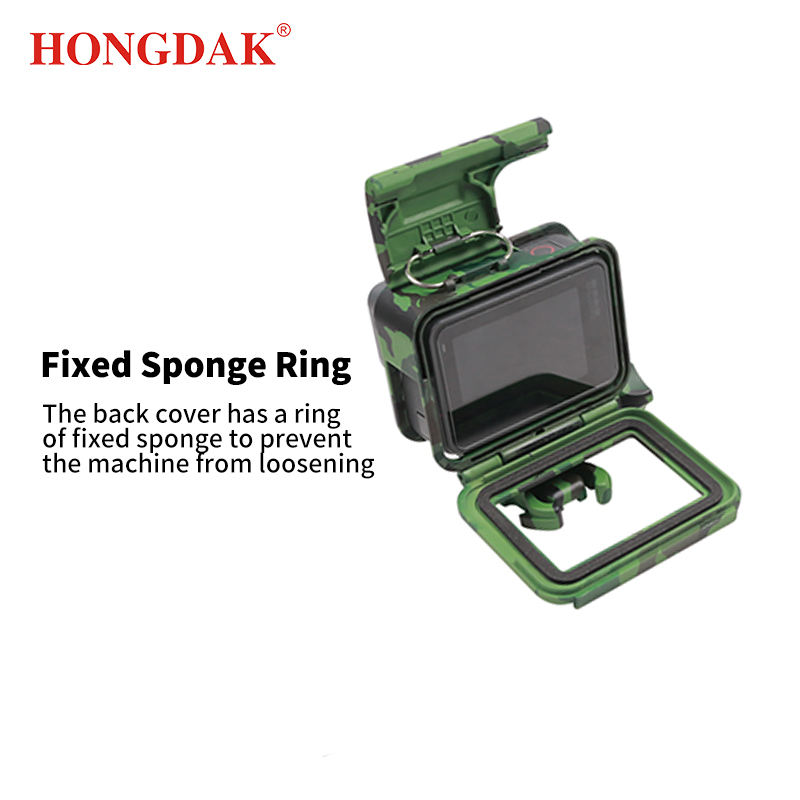 HONGDAK Army Green Protective Frame Case Shell Protector Housing with Screw Base Mount for GoPro Hero 5 6 7 Camera Accessories