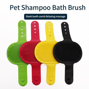 Cepillo de Goma para Masaje Relajante de Perros, Precio de Fábrica, Cepillo de Baño para Mascotas, Gatos y Perros, con Mango Ajustable - Product Image 4