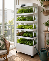 Intérieur maison jardin d'herbes intelligent Intelligente microgreens aquaponie aéroponique verticale kit hydroponique système de culture hydroponique