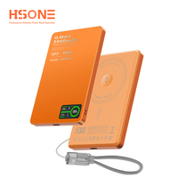 E16A3 L Power Bank Magnétique Sans Fil Ultra Mince 10000mAh 15W Charge Rapide Portable avec Affichage LED