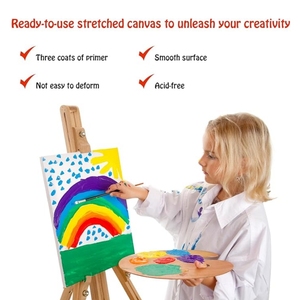 <span class=keywords><strong>Lienzos</strong></span> Blancos Estirados 100% Algodón para Artistas, Venta <span class=keywords><strong>al</strong></span> por Mayor, 16x20 Pulgadas, para Pintura Acrílica <span class=keywords><strong>y</strong></span> Óleo - Product Image 3
