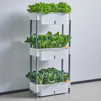 Chariot de plantation multi-niveaux en plastique PP écologique et durable, auto-arrosant, gain de place, pour jardin vertical intérieur/extérieur, petit format