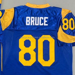 Versand bereit Isaac Bruce Blue Throw back Beste Qualität Genähtes American Football Trikot - Product Image 1