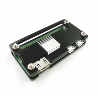 Kotak Casing Akrilik Berkualitas Baik Transparan Hitam Biru untuk Raspberry Pi Zero