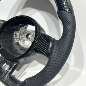 Volante de Fibra de Carbono Real para VW Volkswagen <span class=keywords><strong>Beetle</strong></span> 2010 <span class=keywords><strong>2013</strong></span> 2015 2019 2018 2012 con Cuero Perforado, Envío Directo - Product Image 2