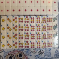 Juego de Fichas de Mahjong de Acrílico de Lujo - 160 Piezas Plegables de una Sola Capa Blancas para Entretenimiento Familiar y Infantil