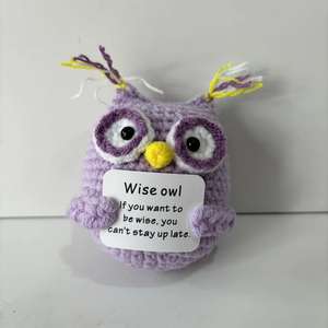 Nuova patata positiva fatta a mano Inspirational Crochet bambola a maglia supporto emotivo simpatico gufo positivo - Product Image 6