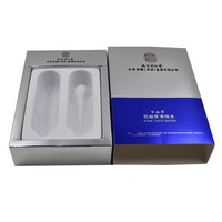 Boîte d'emballage rigide personnalisable en forme de tiroir argentée pour dentifrice, recyclable, impression UV par gravure pour usage cosmétique (multiple)