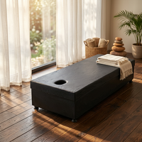 Table de massage moderne et confortable pour spa, lit de massage thaïlandais personnalisé en bois massif, mobilier de salon SPA avec trou pour le visage, idéal pour les soins bien-être