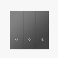 KNX/EIB 3 Gang 6 touches interrupteur de scène de maison intelligente interrupteur en métal pour hôtel villa éclairage intelligent