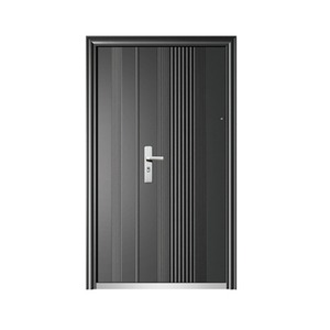 Sofia Premium Black Metal Front Entry <b>Door</b> Anti-Theft Swing Manual Opening With Silver Handle <b>Trim</b> Decorative Pattern Design - Product Image 5