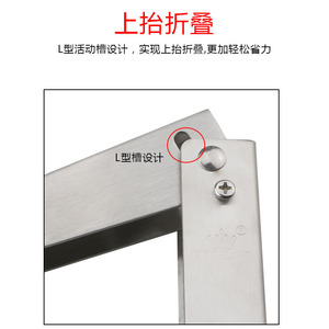 Soporte plegable de acero inoxidable para estantería de pared, soporte triangular para carga, para uso comercial - Product Image 3
